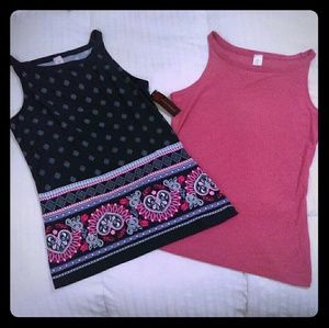 Bohemian and pink high neck tanks NWT